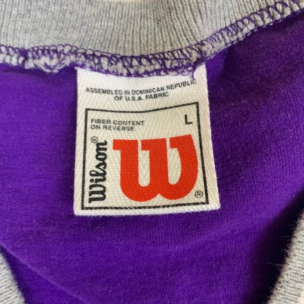 Wilson Mens Athletic Dept Tank Top V-Neck Jersey Large Vintage Style 90's - Picture 4 of 7